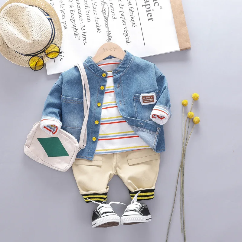 

2019 Direct Selling New Full Roupa Infantil Newborn Baby Girl Clothes 3-year-old Yang Qi Three-piece Kids'new Autumn Shirt Suit