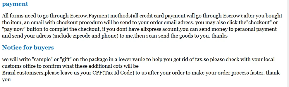 payment & notice