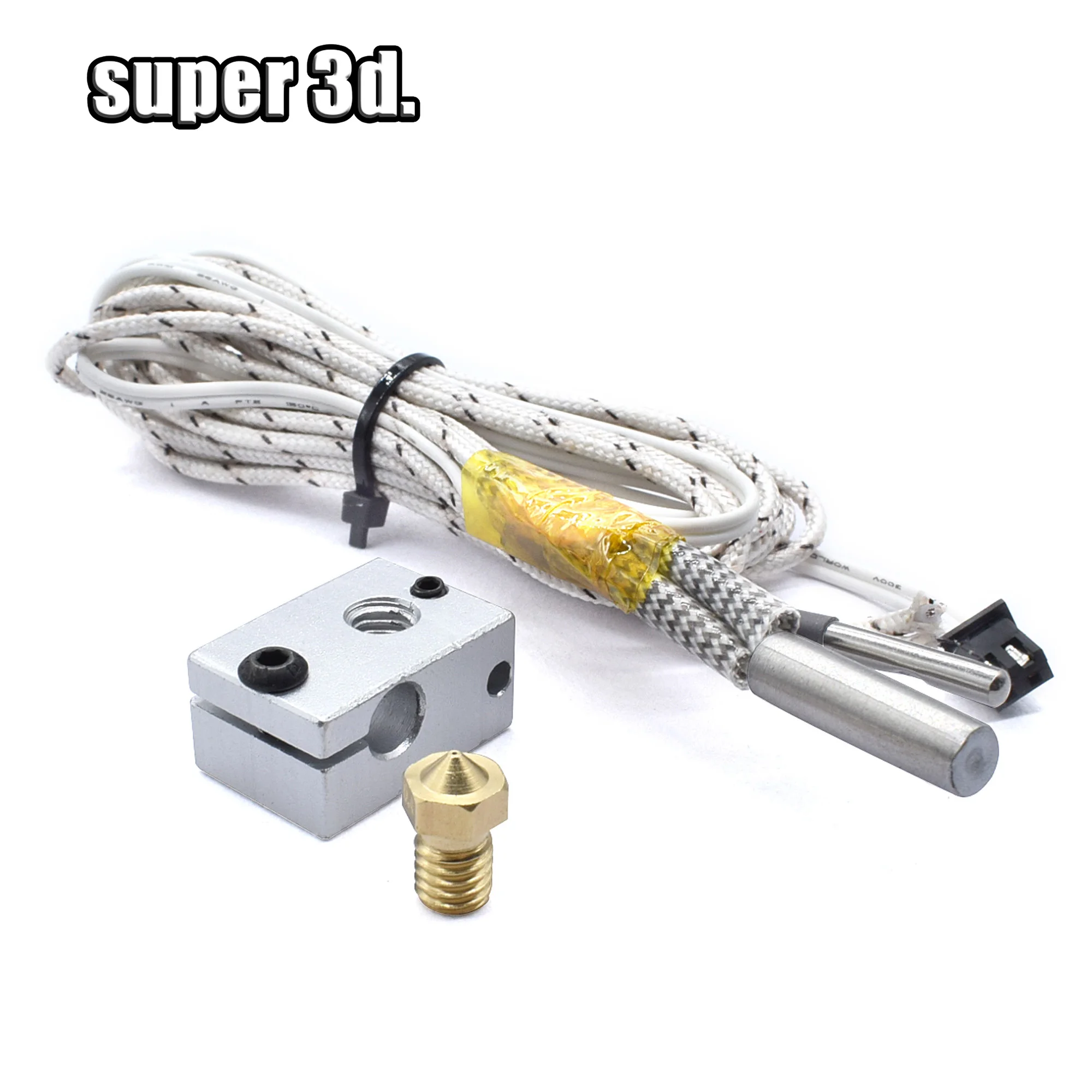 Kit de Bocal de Impressora 3d 12v 24v 50w 04 mm 100cm Tubo Cabo para 175 mm E3d v6 J-head Hotend