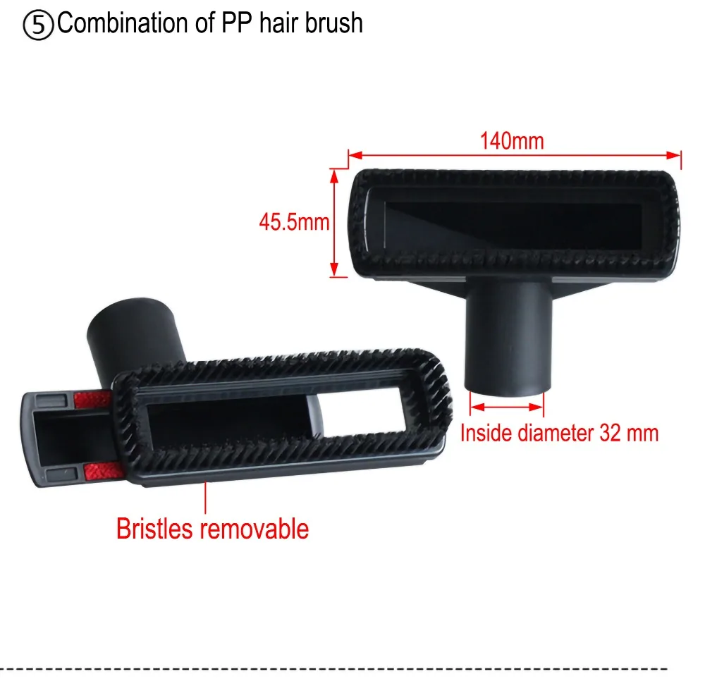 Conjunto de bico de aspirador de pó,