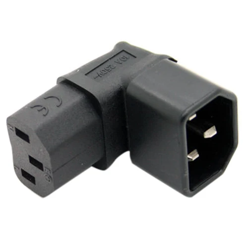 

Right Angled IEC Adapter, Up Angled IEC 320 C14 to C13 for LCD/LEC TV Wall Mount Black