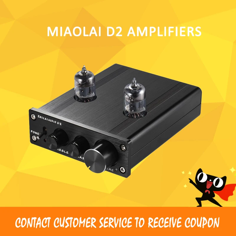 

Nobsound MIAOLAI D2 tube amplifier 6J1 Vacuum Tube preamplifier desktop subwoofer amplifier