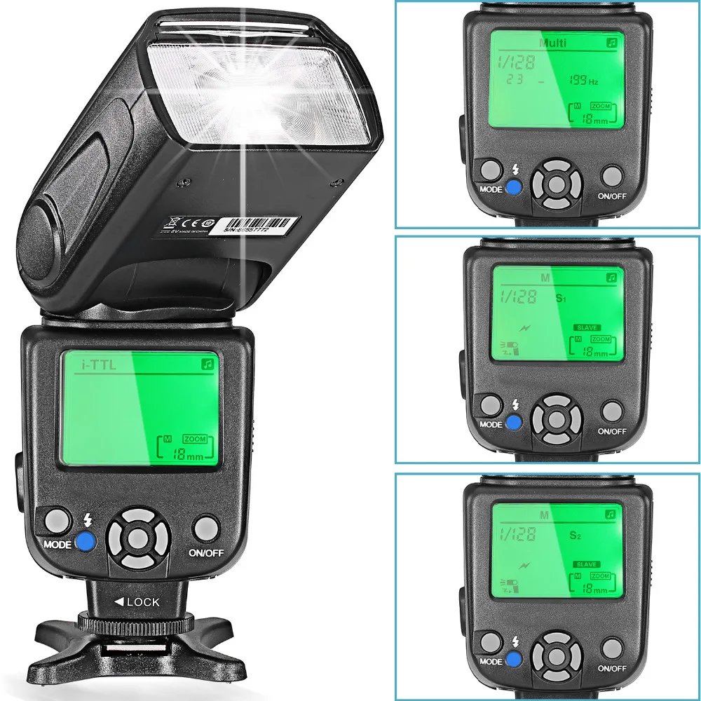 Neewer Two i TTL вспышка Speedlite для Nikon DSLR камеры D7200/D7100/D7000/D5200/D5100/D5000/D3000/D3100/D30 D3100 D300 D700