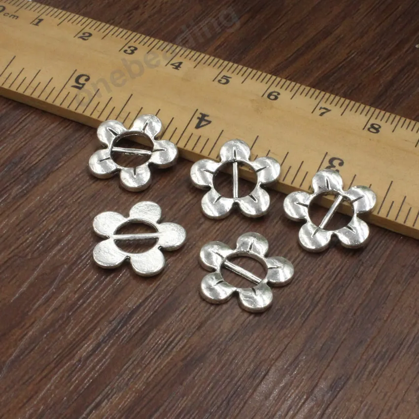 Onebeading Slider Flat For Bracelet Necklace Cord Beads Watch Chain Beads DIY Accessory 16mm Hole:6mm  50pcs K05301