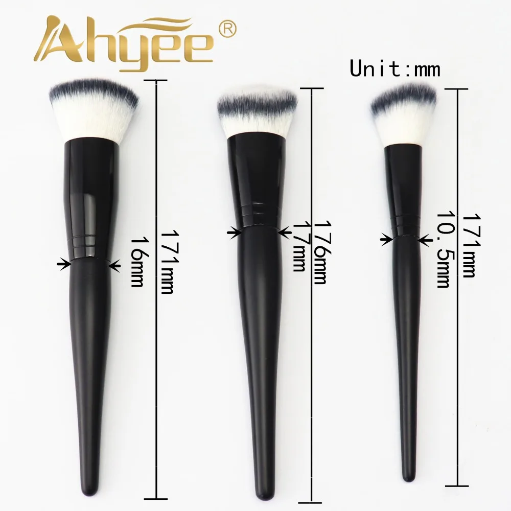 Ahyee Новинка 7 шт. набор кистей для макияжа Компактные мягкие синтетические волосы деревянная ручка используется для основы хайлайтер контурная кисть для женщин
