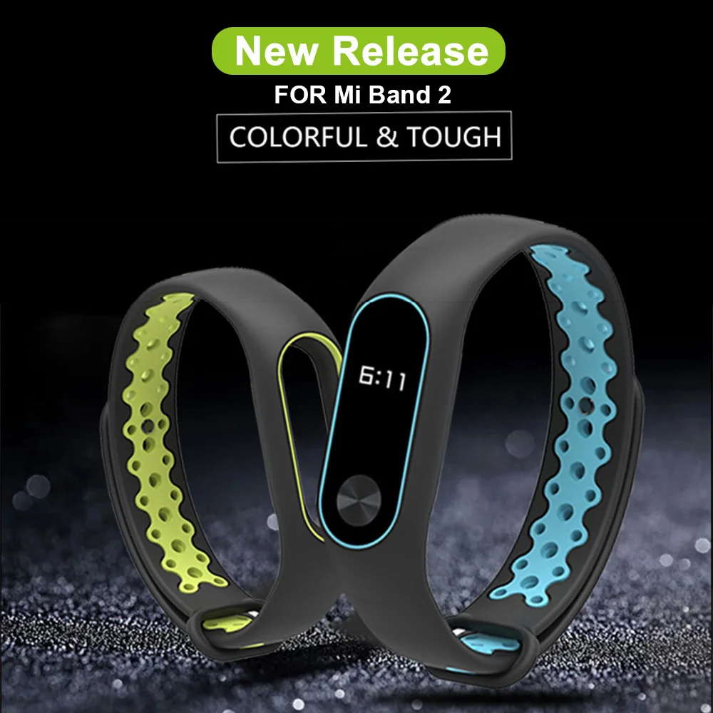 Ремешок для Mi Band 2 силиконовый спортивный браслет наручных часов band