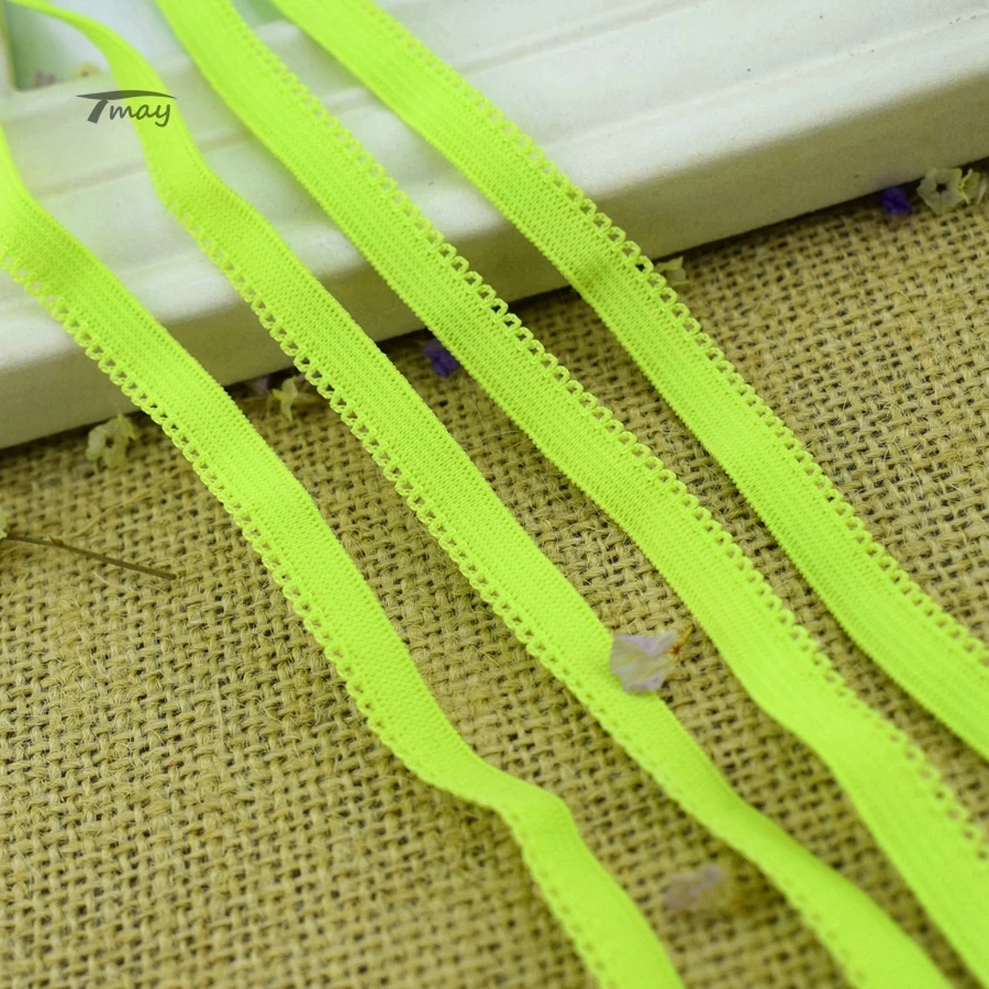 1444 желтые зеленые маленькие гребешки эластичные ленты для брюк кружевная кромка ткань стрейч-лента резиновая лента юбка пояс швейная лента
