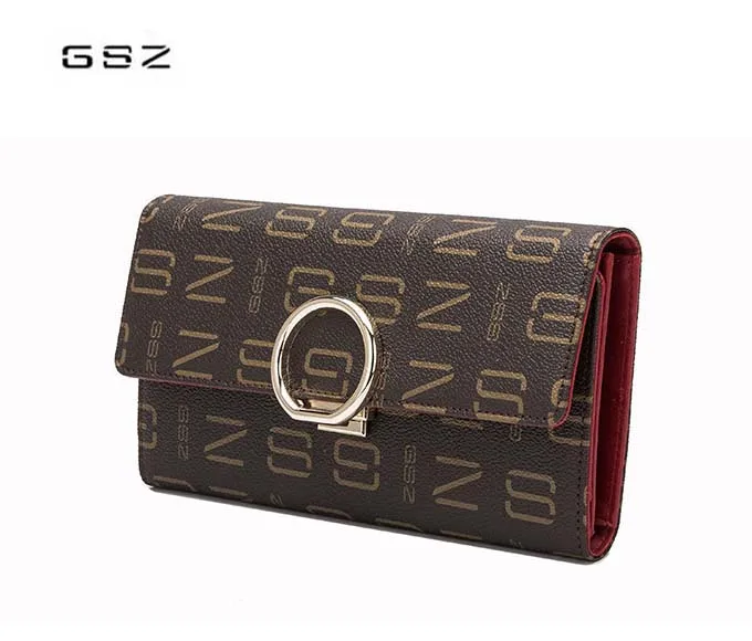 

2018 new ladies leather wallet Hot long magnetic buckle woman clutch bag Casual large capacity woman purse free shipping