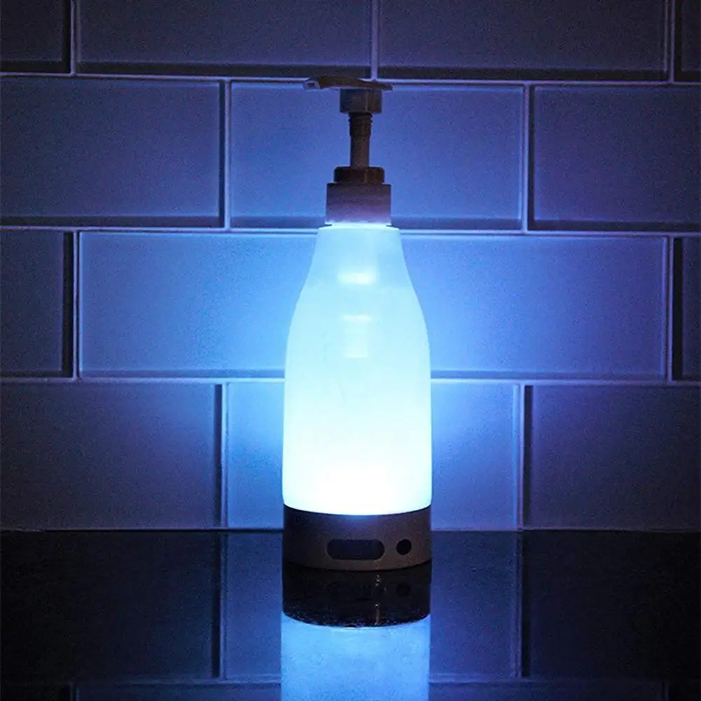 

Glowing Soap Bottle Hand Sanitizer Dispenser Sensor LED Night Light Home Supply Set