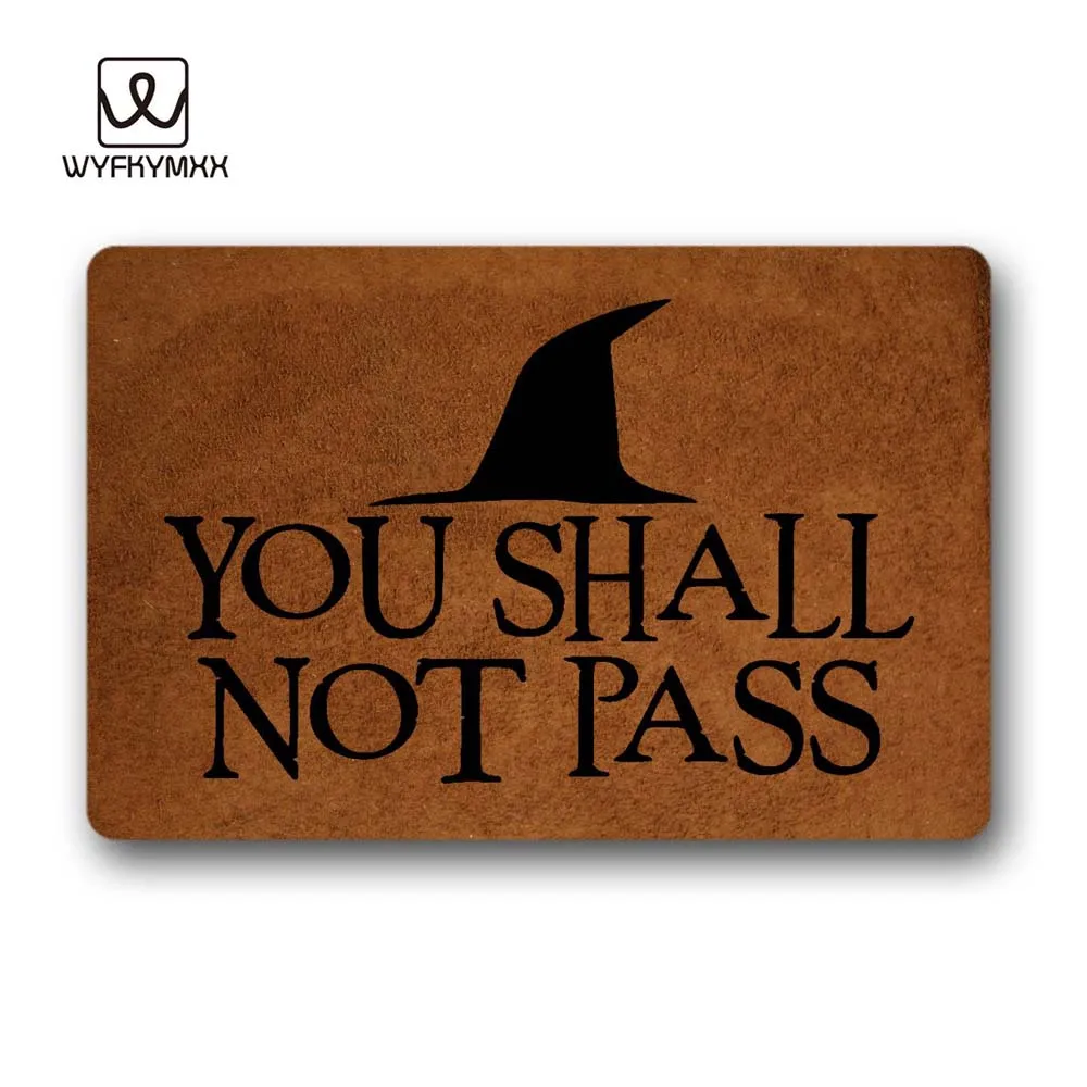 You Shall Not Pass Woven Outdoor Mat Design Doormat For Entrance