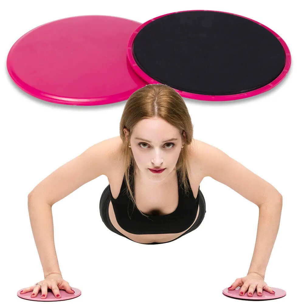 2PCS Gym Dual Sided Gliding Discs Fitness Core Sliders Home Abs