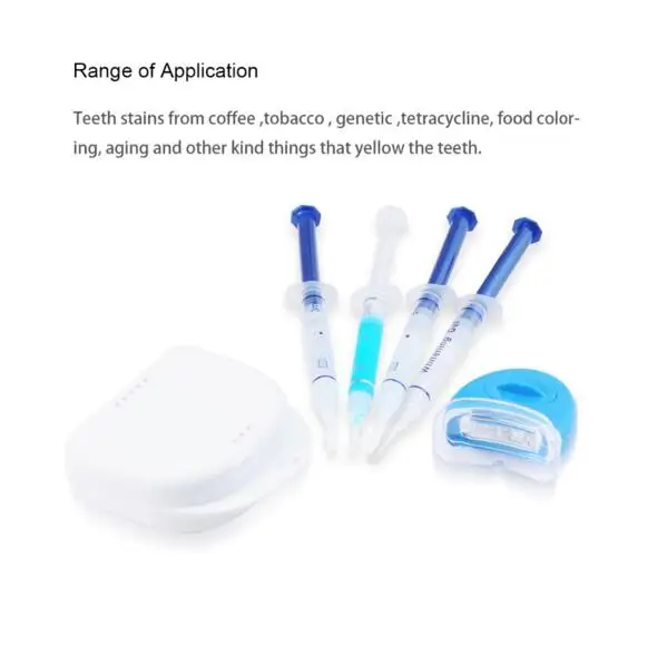 Teeth Whitening Kit Oral Irrigator Teeth Whitening Gel Thermoform Mouth Trays Whitening Teeth LED Cold Light Lamp Bleaching 6