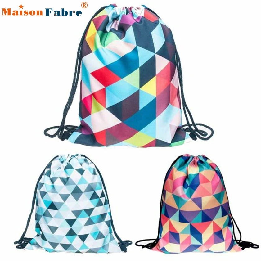

High quality Fashion Unisex Emoji Backpacks 3D Printing Bags Drawstring Backpack