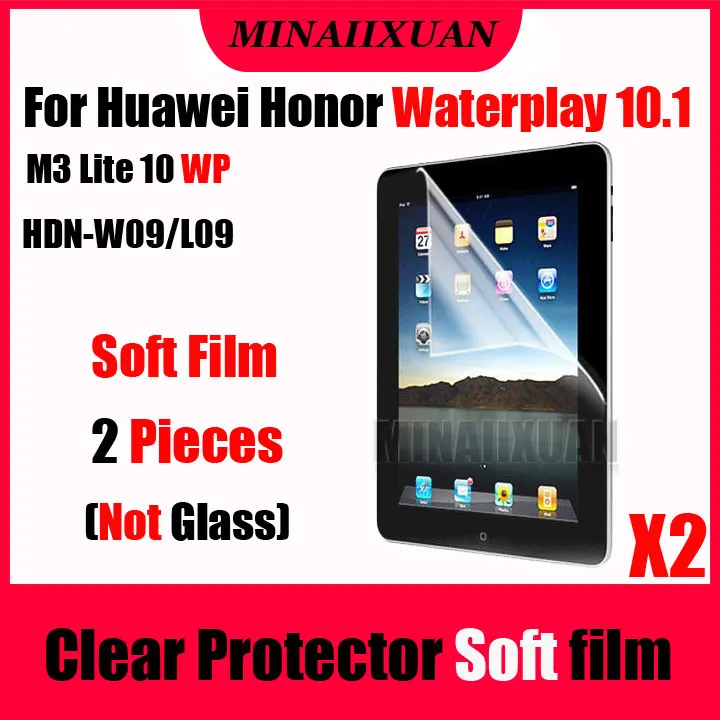 2 шт. прозрачная Защитная мягкая пленка для экрана (не стекло) Huawei Mediapad M3 Lite 10 WP HDN W09