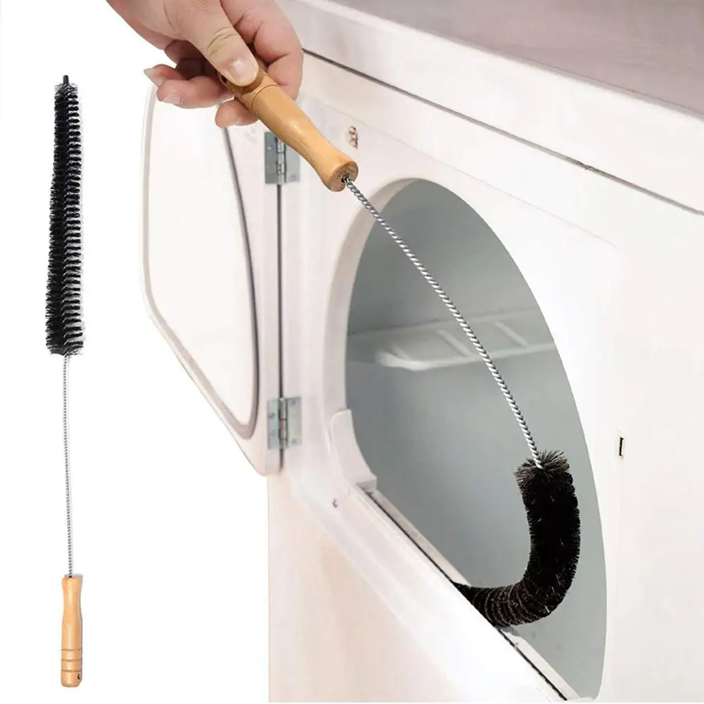 

1Pc Stainless Steel Clothes Dryer Washing Machine Vent Trap Cleaner Brush Exhaust Pipe Cleaning Tool
