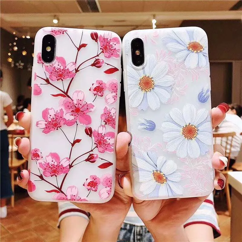 Новый 3D цветок мягкий TPU чехол для samsung Note9 S9 S10 S8 плюс J7 J8 J2 J2pro J4 J6 J6plus 2018 J2prime J5prime