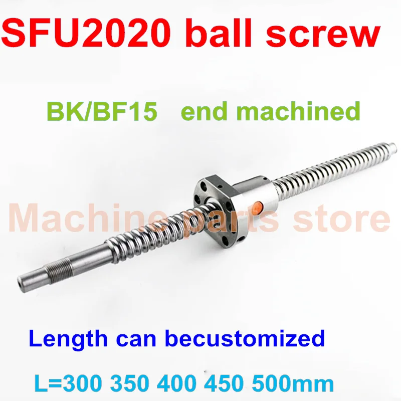 Шариковый винт SFU2020 BK BF15 200 250 300 350 400 450 500 550 мм с гайкой RM2020 | Обустройство дома