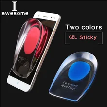 Silicon Gel heel pad insoles soles relieve foot pain protectors Spur Support cushion Shoe pad feet care Inserts Heel Inserts border for traveler silicone height increasing insoles heel spur cushion soles relieve foot pain protectors heel cup insole