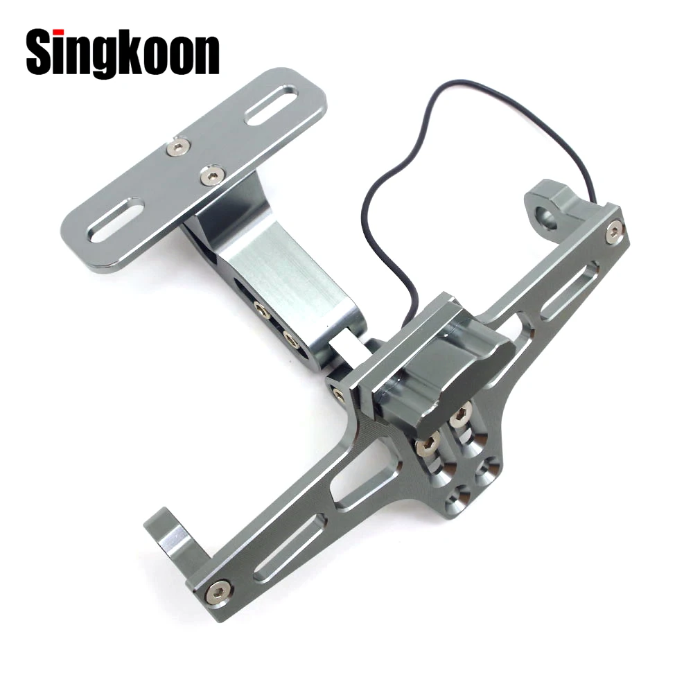 

Universal Motorcycle License Plate Holder number plate Frame Support Bracket Adjustable FOR z900rs gsx s1000 mt 125 honda pcx