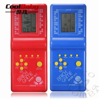 

10pcs/lot Classic Tetris Snake Handheld Game Players E-9999 Handheld Game Console Toys Childhoold Riddle Educational Toys