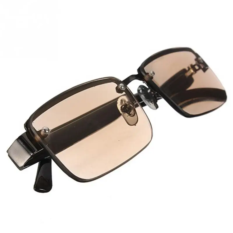 

Fashion Tea Color Reading Glasses Women Man Brown Crystal Half Rimmed Office Working Anti-radiation Sunglasses Spectacles#137