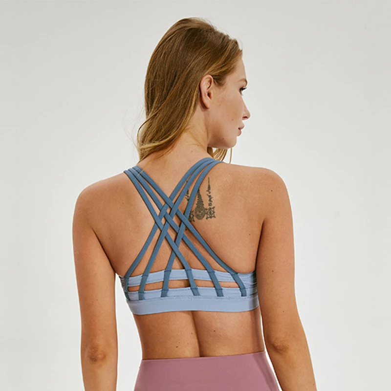 color block sports bra