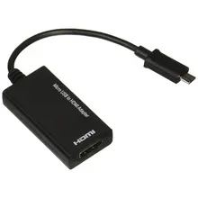 Портативный маленький размер MHL Micro USB Мужской к HDMI Женский адаптер кабель для Android смартфон и планшет черный