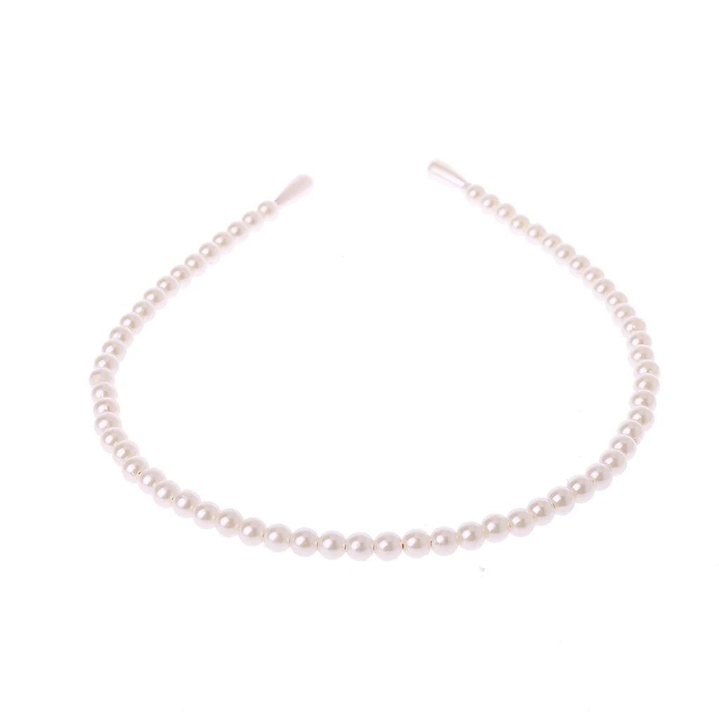 

Glossy Faux White Pearl Hairband Headband Hair Band Bands With Hair Holder Hoop