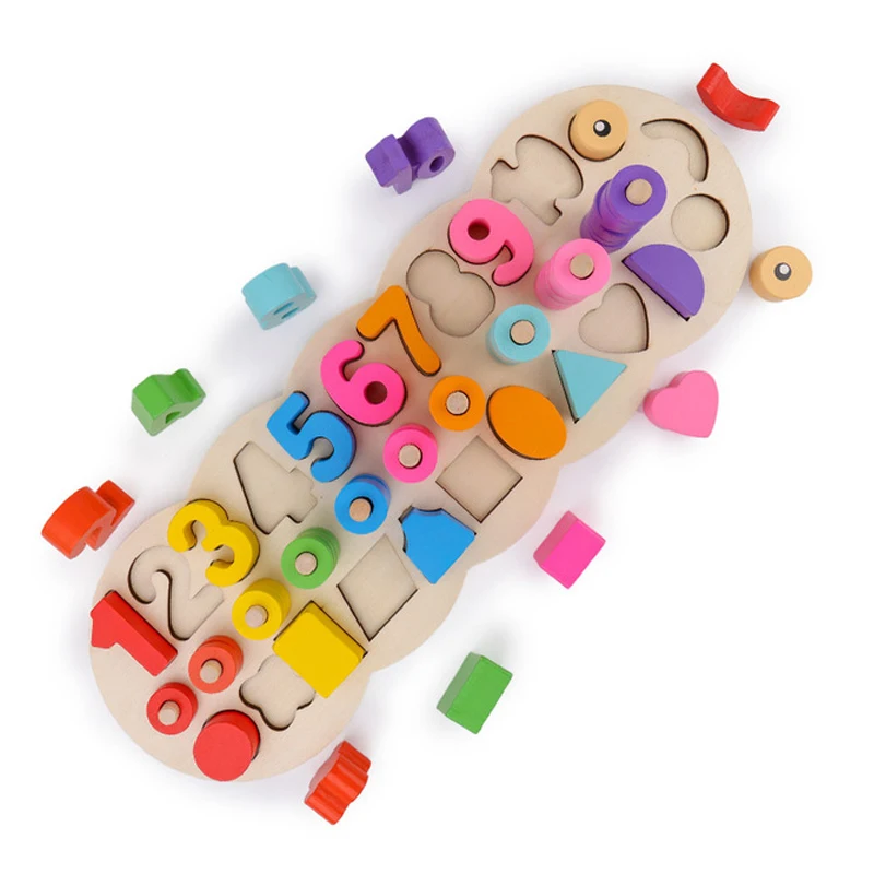 

Wooden Montessori Materials Learning To Count Numbers Matching Digital Shape Match Early Education Teaching Math Children Toys
