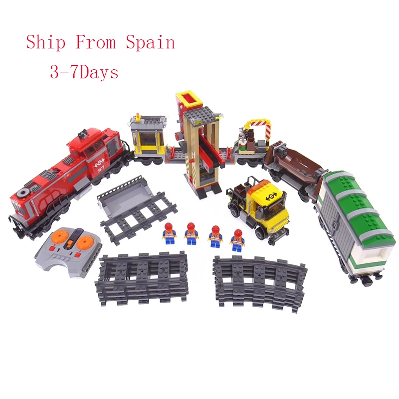 

Technical City 02039 Cargo Train Building Brick Blocks for Kids Gift
