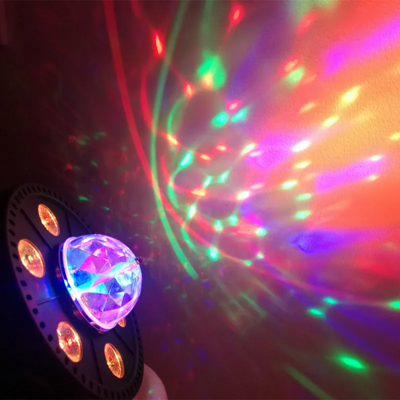 Led RGB мини сценический свет AC 85 265V Магическая хрустальная лампа шар 9W лазерный 220V