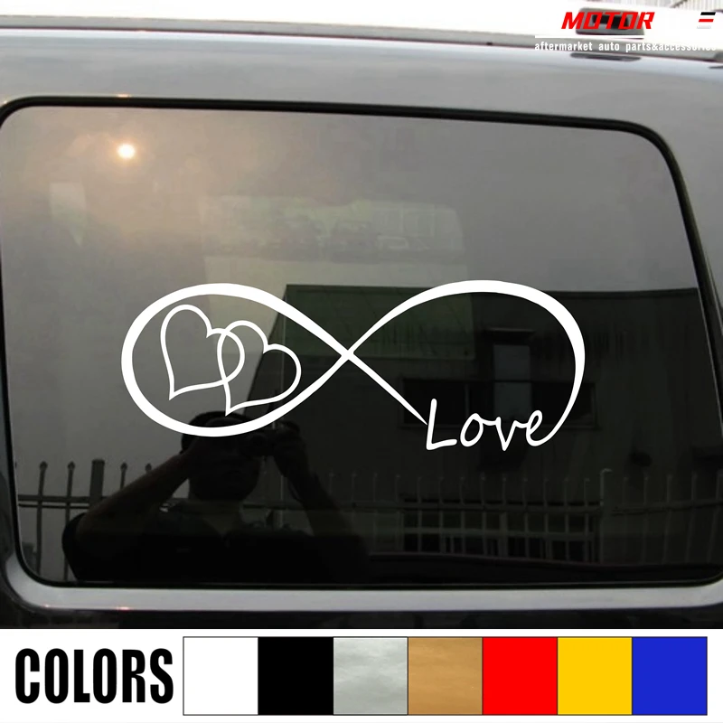 Love Heart Forever Symbol Decal Sticker Car Vinyl Pick Size Color No