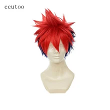 Ccutoo 1" мужской короткий лохматый слоистый красный синий смесь синтетических волос еда войны: Shokugeki no Soma Yukihira Souma косплей парик