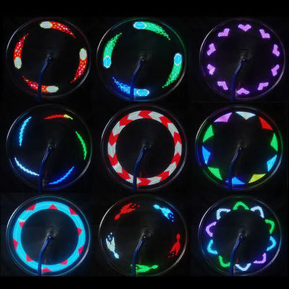 Clearance 14 pcs colorful LEDs Bicycle Motorcycle Car Bike Tyre Tire Wheel Valve  Flash Spoke Light Lamp  flash 30 patterns Waterproof 21 11