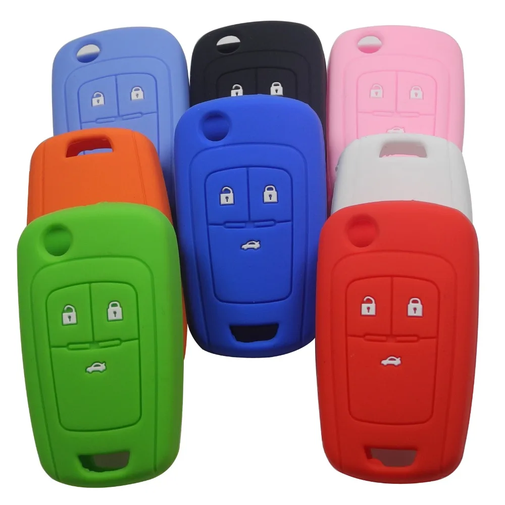 3 Buttons Remote Silicone Rubber Car Key Case Cover for Chevrolet Cruze