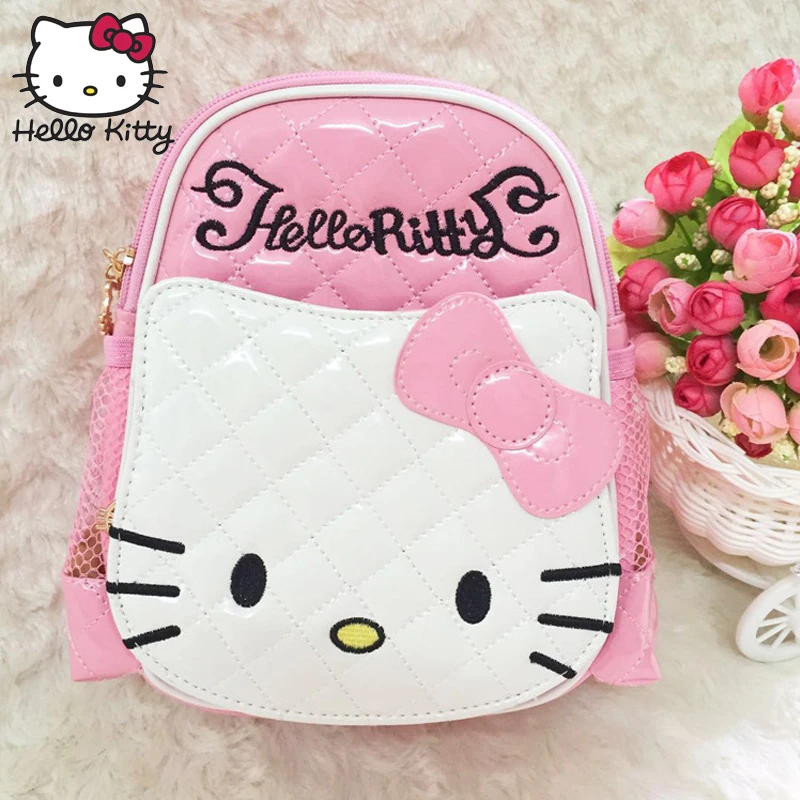 Hello kitty рюкзак мультфильм детская школьная сумка Дети Мода Женщины одно плечо искусственная кожа девочки дети плюшевый рюкзак