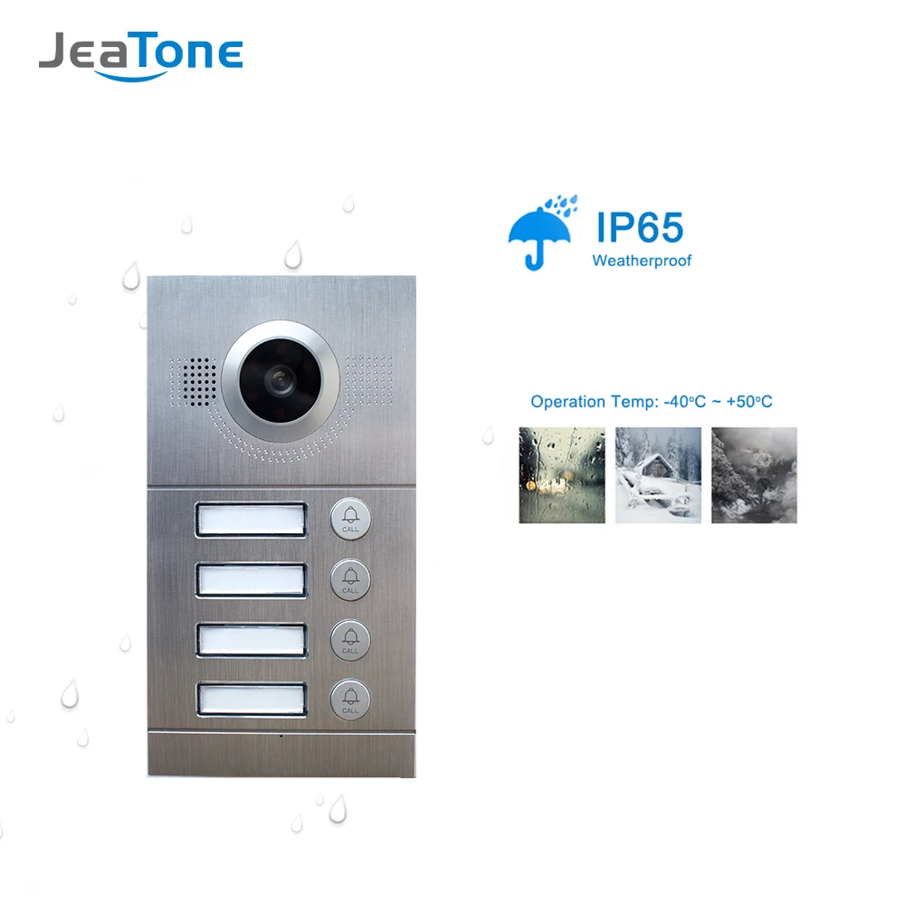 WIFI IP Video Door Phone Intercom System Video Doorbell 7'' Touch Screen for 4 Floors Apartment/8 Zone Alarm Support Smart Phone