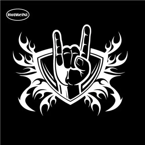HotMeiNi Rock Shield Fire Symbolism музыкальные виниловые наклейки на автомобиль для оконного