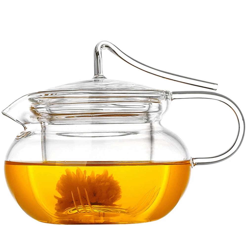 PINDEFANG художественный 450 мл Цветущий чай, свободный листовой чайник с стеклянная сетка для процеживания безопасной крышкой Microwavable, безопасный для плиты чайный набор