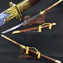 Длинная ручка для китайского кунг-фу меч броадмеч WuShu DaDao острый клинок из марганцевой стали Режущий бамбуковый нож на открытом воздухе