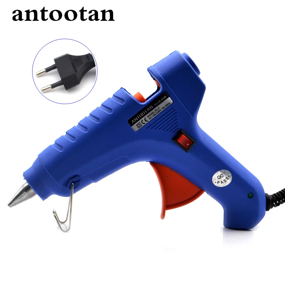 

40W EU Plug Hot Melt Glue GunTemperature Tool Industrial Mini Guns Thermo Gluegun Applicator Free 1pc 11mm Glue Stick Heat