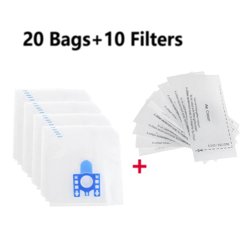

20 Vacuum Cleaner Hoover Dust Bags+10 Filters For Miele GN S2110 S2111 S8330