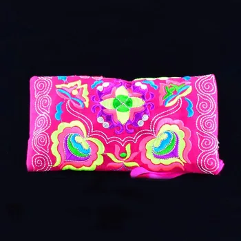 

2017 Vintage Chinese Style Bag Ethnic Coin Purse Embroidery Handbag Traditional Wallet Pouch New