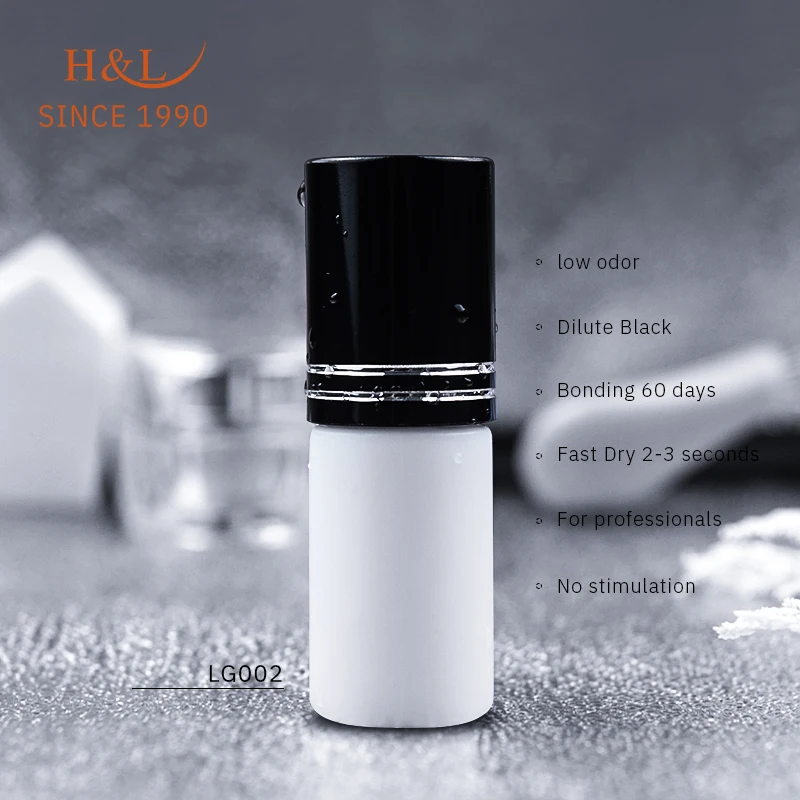 

H&L SINCE 1990 5 ml glue for eyelash extensions 1-3 seconds quick drying eyelash glue Pro eyelash glue black glue retention