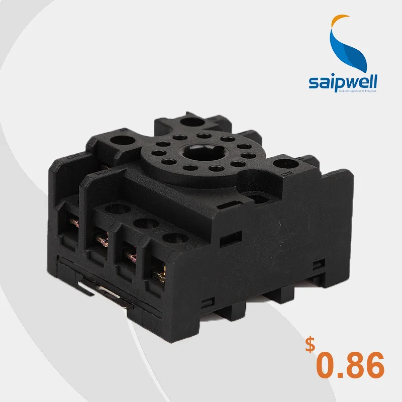 

Flame Retardance-PA66+GF (V1/V0) Relay Base/Miniature Relay Socket (10A 300V)