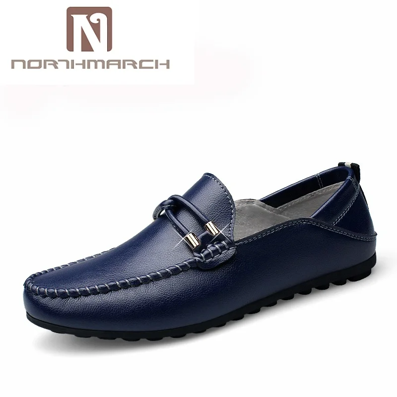 Мокасины NORTHMARCH 2019 мужские кожаные дышащие лоферы модная брендовая обувь для