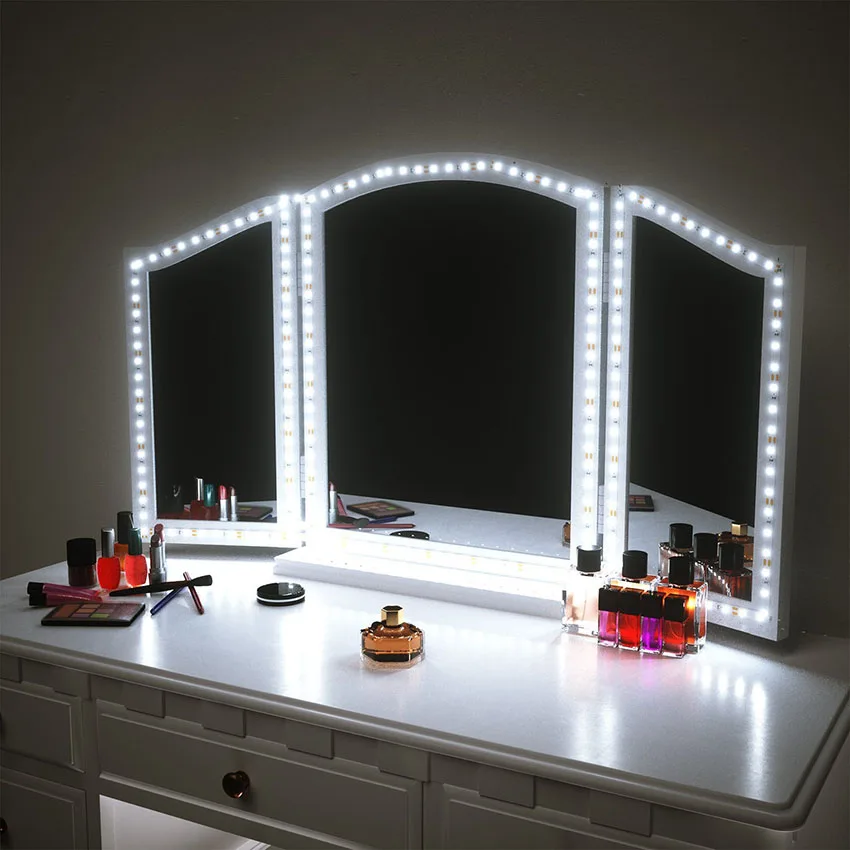 4m/13ft 60LEDs/m LED Vanity Mirror Strip Bar Lights Kit Makeup Dressing Table Vanity Lamp for TV Background Lighting - Emitting Color: 19.34