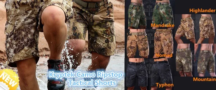 Волк враг бренд Kryptek Кочевник половина, тактические CARGO CAMO Short