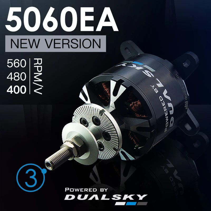 Бесщеточный двигатель DUALSKY XM5060EA 4130EA III 400KV/490KV/550KV для самолета с неподвижным крылом