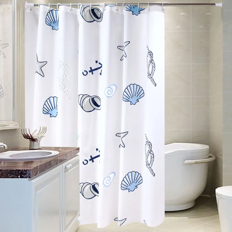 Classic Modern Thick Waterproof PEVA Shower Curtain Mildew Resistant